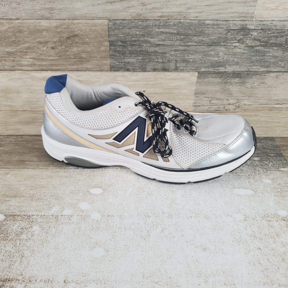 New Balance 847 V2 Mens Shoe Sz 11.5 B White Silver Navy Lace Up Sneaker